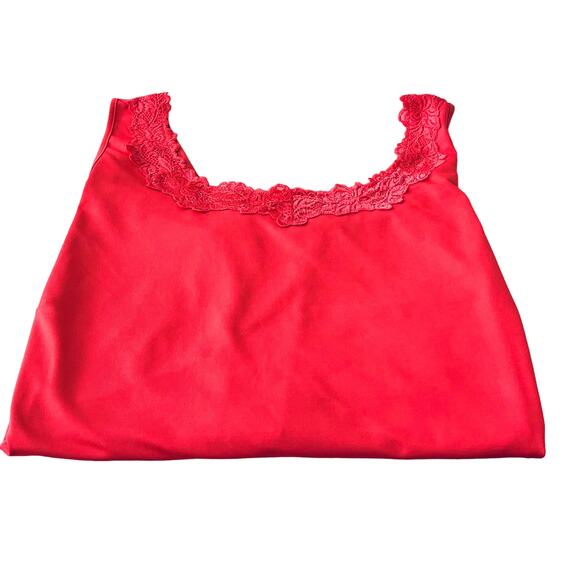 CATHERINES SLEEVELESS PULL-OVER SHELL-TOP, WOMENS, 2X-22/24, DEEP PEACH, LACE - Picture 2 of 8